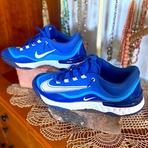 Blue and White Mens Sz 11 Nike Turf Shoe